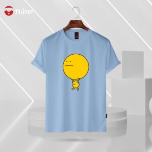 Funny ball sky blue color half sleeve t-shirt