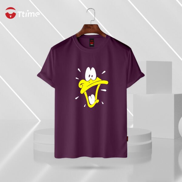 Duck face purple color half sleeve t-shirt