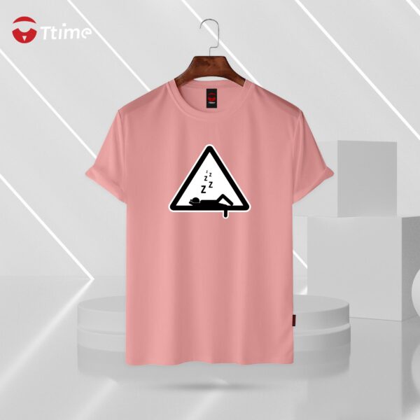 Sleep mode peach pink half sleeve t-shirt