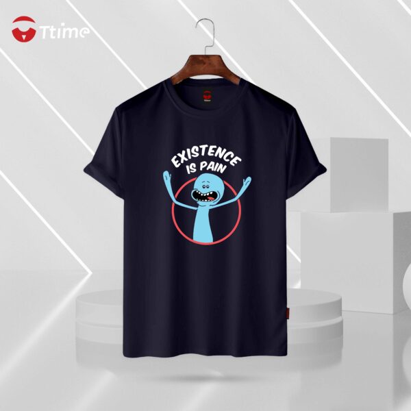 existence in pain navy blue half sleeve t-shirt
