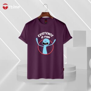 existence is pain purple color half sleeve t-shirt