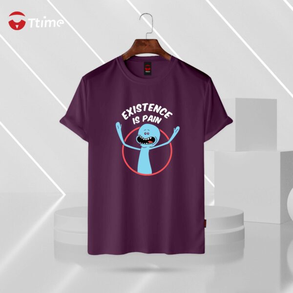 existence is pain purple color half sleeve t-shirt